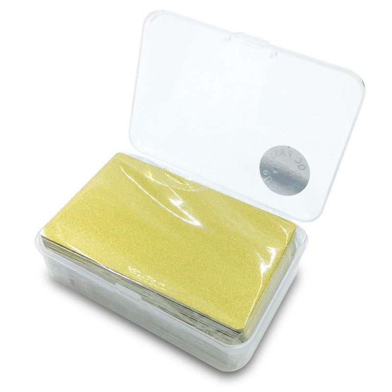 ebamaz 50pcs Thick 0.45mm Sublimation Metal Business Cards Aluminum Blanks 3.4x2.1X0.018 inch for Color Print Laser Engrave (Pearl Golden) - Image 2